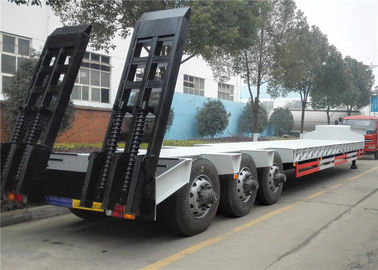 China 60 Tons - 100 Ton Lowboy Trailer , Low Bed Semi Trailer 2 Axles / 3 Axles / 4 Axles supplier