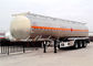 Aluminum Alloy Fuel Tanker Truck Trailer  3 Axle 42000L 42cbm Oil Transport Tank Trailer supplier