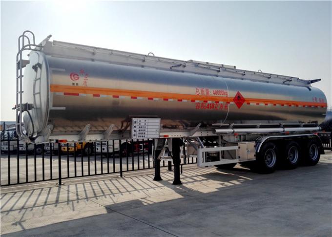 Aluminum Alloy Fuel Tanker Truck Trailer 3 Axle 42000L 42cbm Oil Transport Tank Trailer
