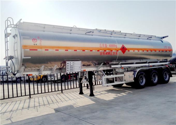 Aluminum Alloy Fuel Tanker Truck Trailer 3 Axle 42000L 42cbm Oil Transport Tank Trailer