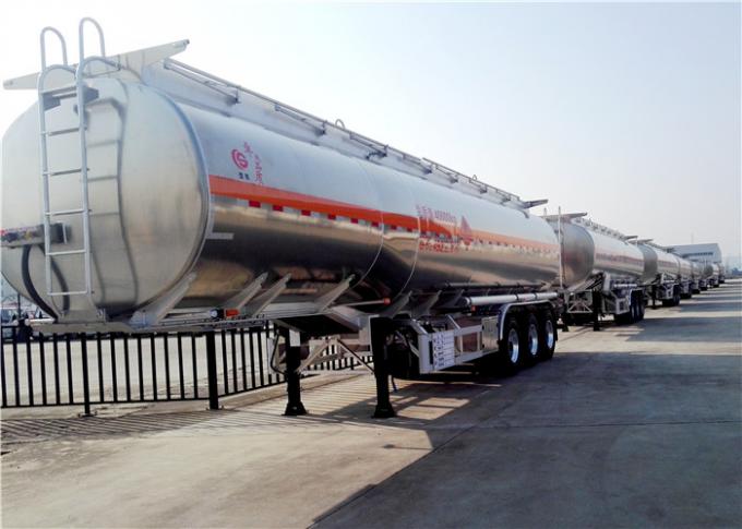 Aluminum Alloy Fuel Tanker Truck Trailer 3 Axle 42000L 42cbm Oil Transport Tank Trailer