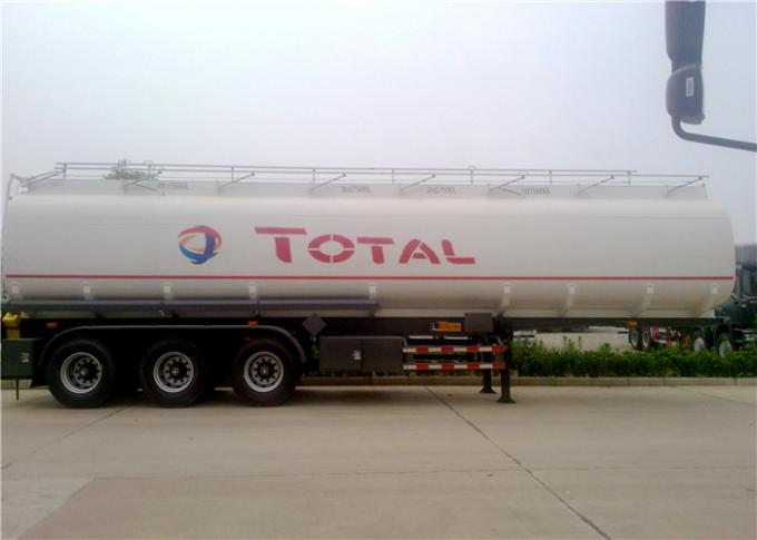 Heavy Duty 3 Axle 45000L Oil Tanker Semi Trailer 4 Compartments 45M3 For Transporting Oil
