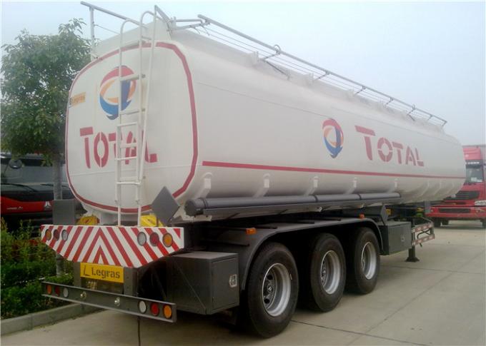 Heavy Duty 3 Axle 45000L Oil Tanker Semi Trailer 4 Compartments 45M3 For Transporting Oil