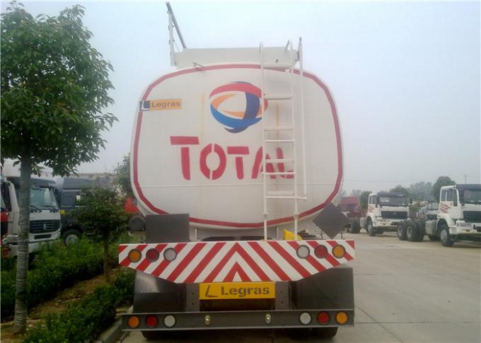 Heavy Duty 3 Axle 45000L Oil Tanker Semi Trailer 4 Compartments 45M3 For Transporting Oil