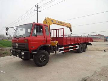 China Stable Dongfeng 6x4 10 Ton Crane Truck / 3 Axle Truck For Construction Materials supplier