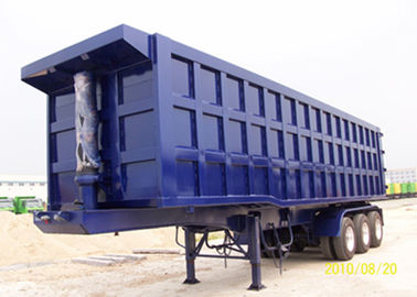 China Color Custom Triple Axle Dump Trailer , 25 - 30 CBM Tipper Semi Trailer For Sand / Coal supplier