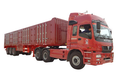 China VAN Type Heavy Duty Semi Trailers 3 Axle 45 Tons - 60 Tons Cargo Van Trailer supplier