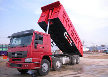 China HOWO 8x4 Heavy Duty Dump Trailers , 30 ton 40 Ton 12 Wheeler Dump Truck supplier