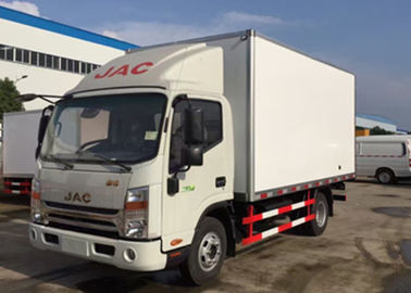 China JAC 4x2 Refrigerated Box Truck 5 Tons Fiberglass Inner / Outer Wall For Frozen Food supplier