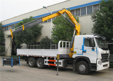 China Sinotruk HOWO A7 6x4 Truck Mounted Crane 25 Tons Cargo Mounted Straight Arm Crane supplier