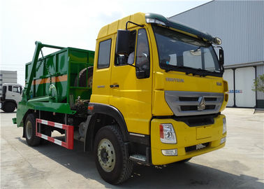 China Homan Swept Body Refuse Collection Swing Arm Garbage Truck , Skip Loader Garbage Truck supplier
