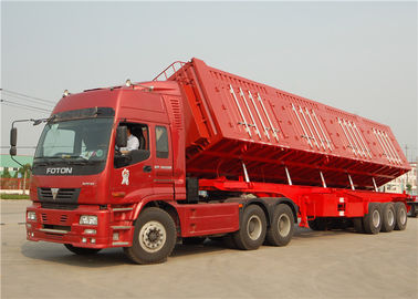 China 3 axle 40T 40 tons Side Tipper Trailer Hydraulic Cylinder Side Tipper Dump Semitrailer supplier