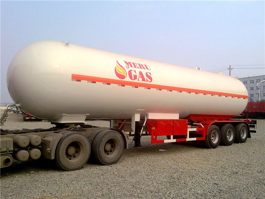 Buy Heavy Duty 3 Axle Semi Trailer / 50000 L LPG Tank Semi Trailer 50M3 56000 L 25 tons online manufacture