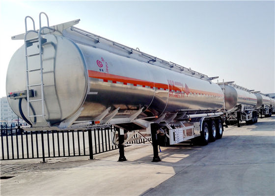 Beli Aluminium Alloy Fuel Tanker Truck Trailer 3 Gandar 42000L 42cbm Trailer Oil Transport Tank pembuatan online