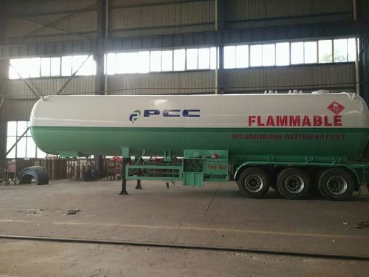 kopen 60000 van de de Aanhangwagen van de de Trias van de Tankervrachtwagen van het Propaanlpg Gashouder Semi Liter Aanhangwagen 30 Ton online vervaardiging