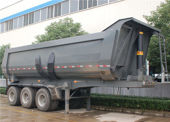 kupować 3-osiowa przyczepa wywrotka 24CBM 24M3 40 ton naczepa wywrotka w kształcie litery U do transportu BAUXITE. produkcja online