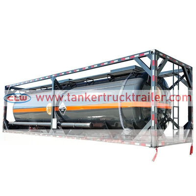 comprar 30FT 24.000 litros 25.000 litros de recipiente de tanque de produtos químicos líquidos para transporte de ácido Fabricação em linha