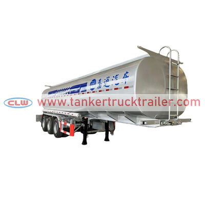 kopen 35000 liter 3 assen Gevaarlijke goederen Chemische tank Halve aanhangwagen te koop online vervaardiging