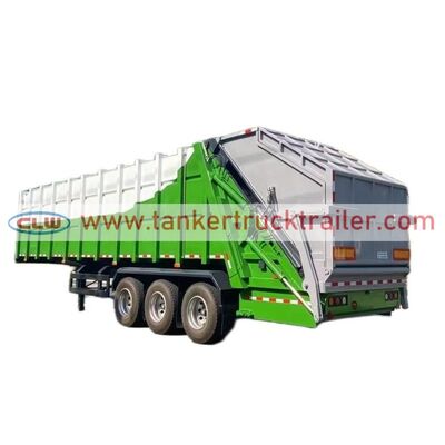 Αγορά 3 Axles 45CBM Compactor Garbage Trailer για δημοτική υγιεινή διαδικτυακή κατασκευή