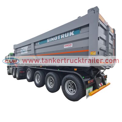 ซื้อ 4 แกน 60 ตัน ถังเหมือง ดัมป์ Semi Trailer กับระบบยกหน้า การผลิตออนไลน์