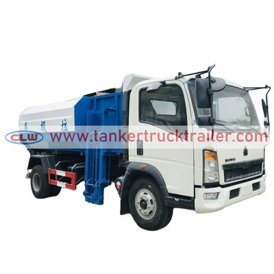 acheter Sinotruk HOWO 5000 litres side loader refuse camion pour la collecte des déchets municipaux fabrication en ligne