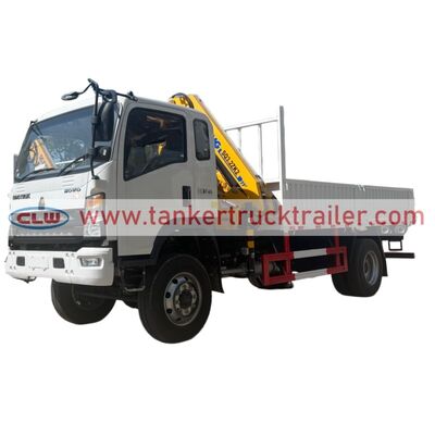 Buy HOWO 4X4 5Ton Folding Crane Truck for Material Transport and Lifting online manufacture