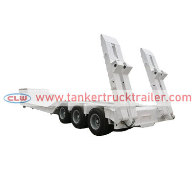 Beli 3 poros 60 Ton Lowboy Trailer Low Bed Semi Trailer untuk dijual pembuatan online