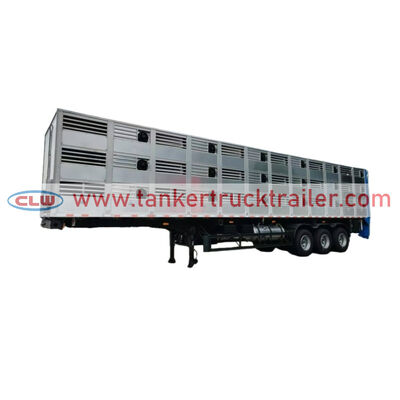 comprar Semirremolque de aleación de aluminio de 12 metros para transporte de animales vivos Fabricación en línea