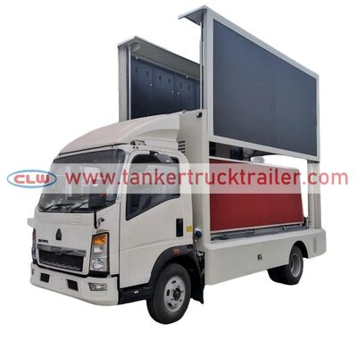 Beli Truk Layar LED Digital Seluler Luar Ruangan HOWO 4×2 RHD pembuatan online