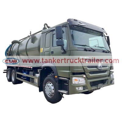 ซื้อ HOWO 6x4 15CBM รถบรรทุกถังระบายน้ําเสีย การผลิตออนไลน์