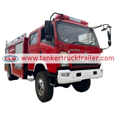 купить HOWO 4X4 5CBM пожарная машина для пожаротушения и аварийного спасения Производство в сети