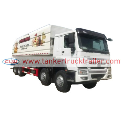 কিনতে সিনোট্রুক HOWO 8X4 40CBM 20 টন হাইড্রোলিক ড্রাইভড বাল্ক ফিড ট্রাক ফিড মিলের জন্য অনলাইনে উৎপাদন
