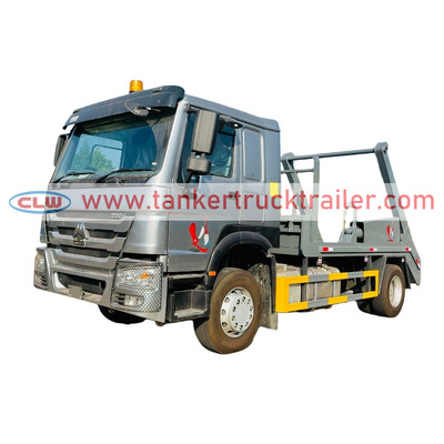 comprar Caminhão de lixo Sinotruk HOWO 4×2 10CBM Skip Loader Roll Off para coleta de resíduos sólidos Fabricação em linha