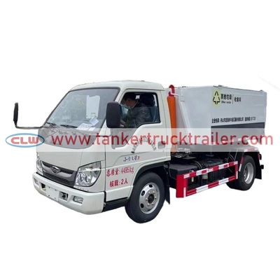 buy Foton 4x2 3ton 3m3 Small Hook Lift Garbage Truck for Residential Waste Collection online manufacture