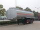 30M3 30 CBM Oil Tank Semi Trailer , Carbon Steel Fuel Tanker Semi Trailer 2 Axle 30000L supplier