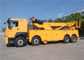 HOWO 12 Wheeler 50 Ton Tow Truck , 360 Degree Rotating Flatbed Tow Truck supplier