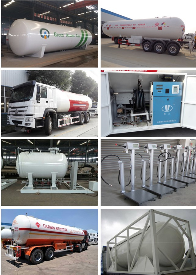 80000 Liters Large LPG Storage Tanks 80 CBM 40 Tons LPG Liquid Gas Tank