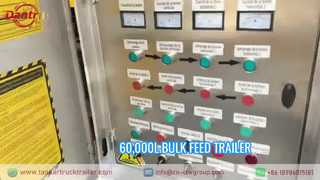 Semi-remorque d'alimentation de 30 tonnes 60000L | Remorque de transport d'aliments en vrac pour les fermes d'élevage
